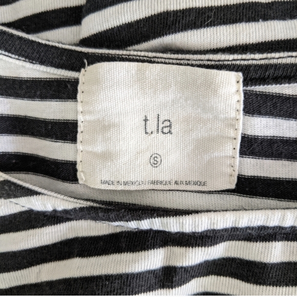 ⭐ Anthropologie London T.LA Stripes LONG SLEEVE WOMEN'S TOP BLOUSE - Picture 8 of 11